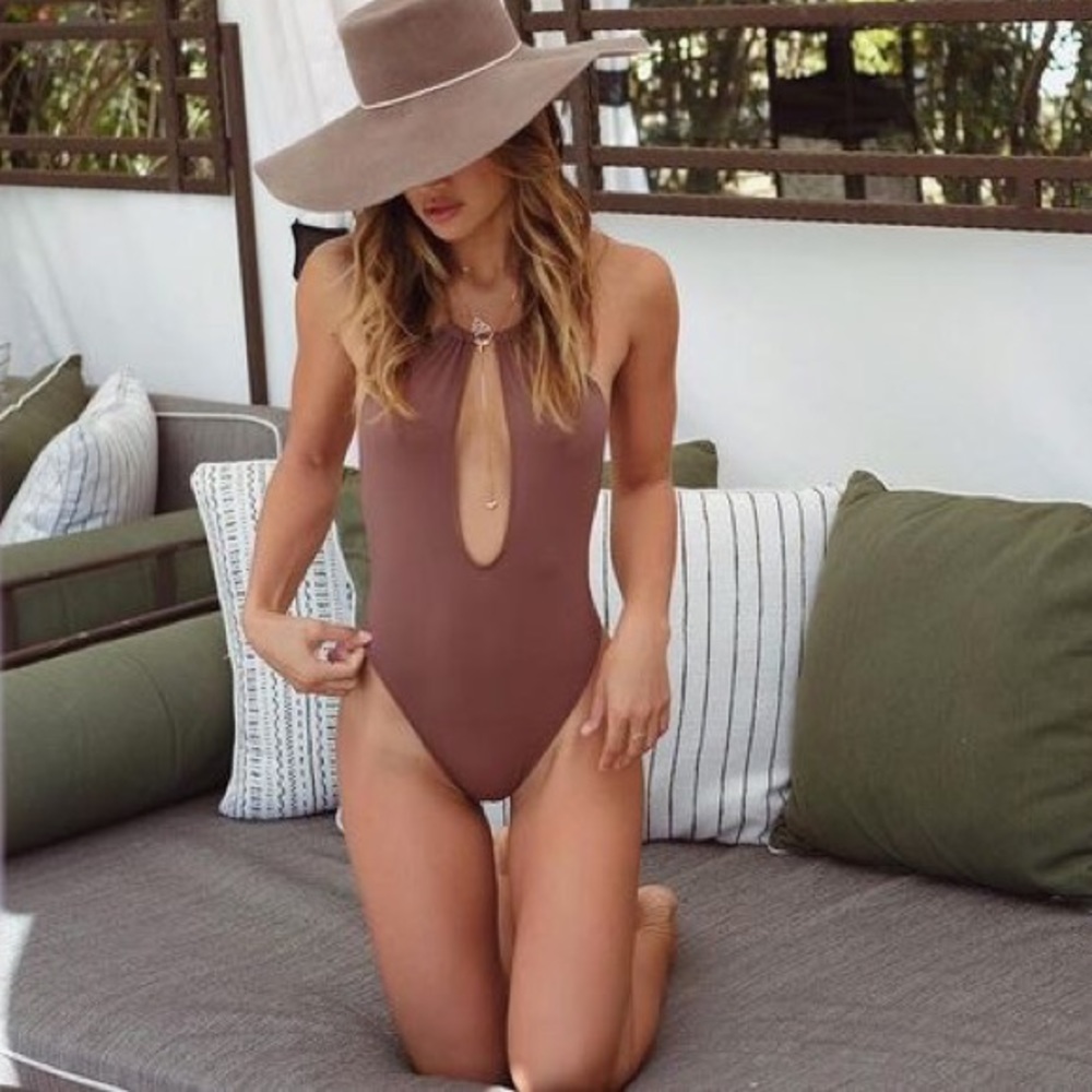 Lioness Swim Jerry Hall Halter One Piece